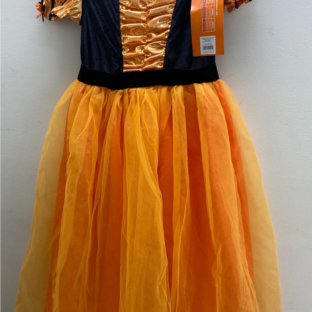 Orange and Black Kids Fancy Witch Halloween costume